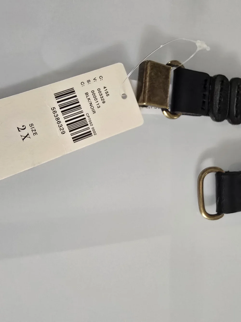Black Elastic With Antique Gold Clasp